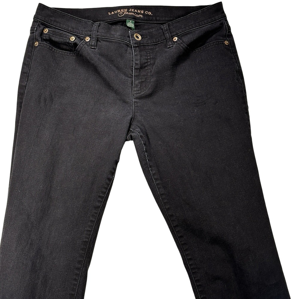 LRL Lauren Co Ralph Lauren Jeans Premium Womens Size 8 Dark Wash Modern Straight - Picture 4 of 8